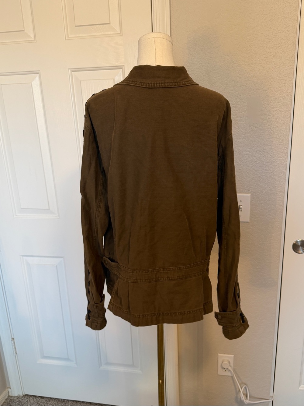 Free People Olive Lace-Up Sleeve Utility Jacket - Picture 5 of 5